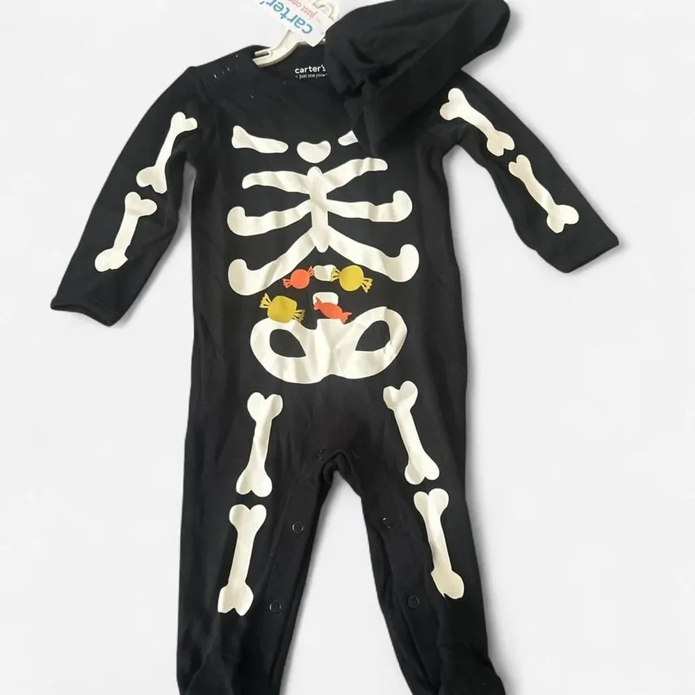 NWT 6 month Skeleton Costume Onsie